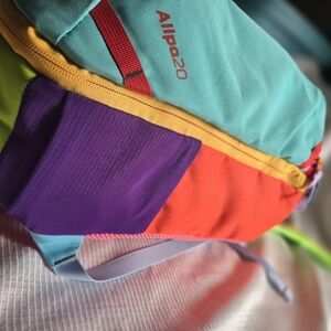 Cotopaxi Allpa 20L Travel Backpack Blue Multicolor Carry On pack Adventure Pack